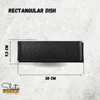 Wilmax Servierplatte 30 × 9,5 cm Schwarz aus Porzellan