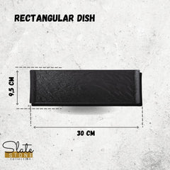 Wilmax Servierplatte Schwarz Kratzfest Spülmaschinenfest 30 x 9,5 cm WL-661102/A