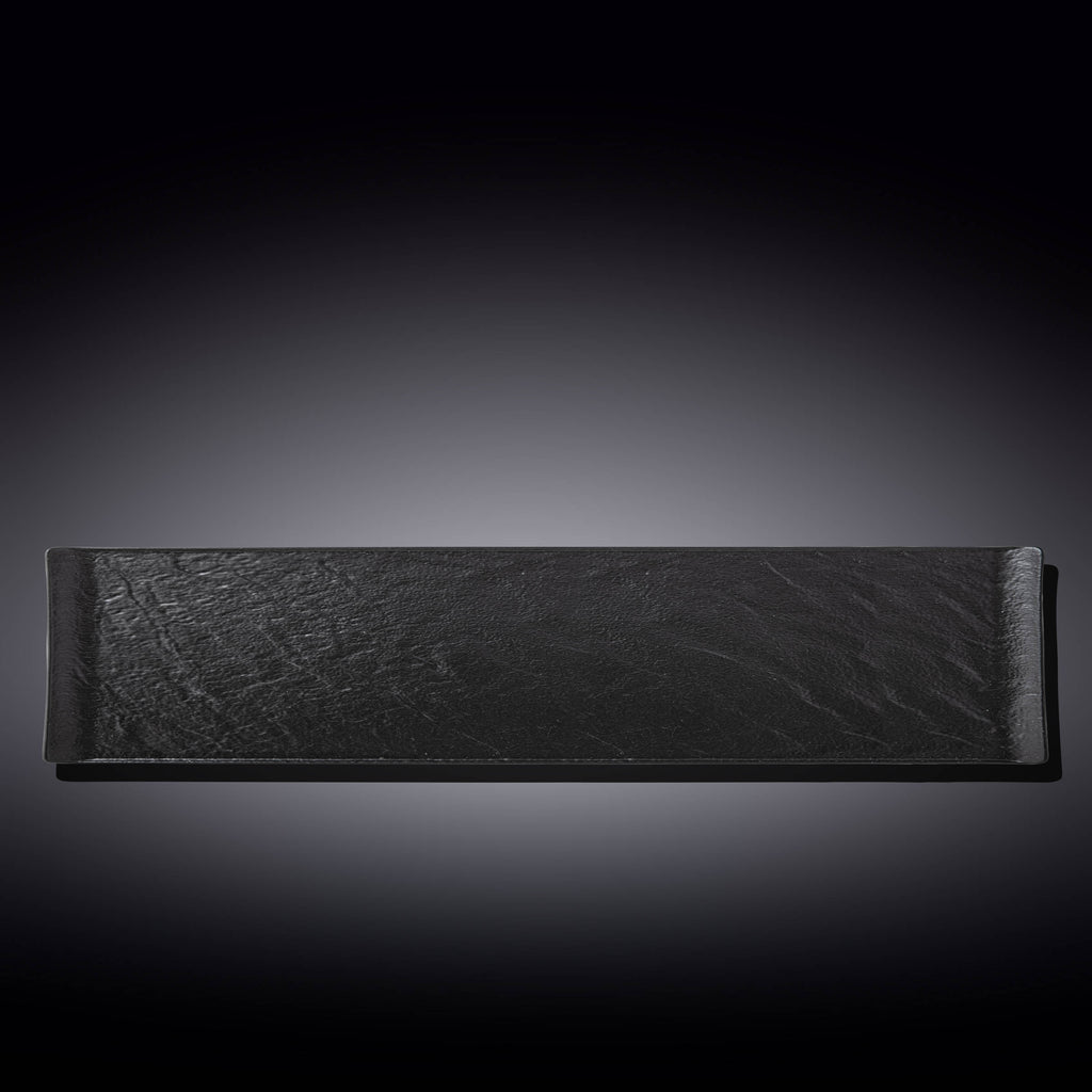 Wilmax Rechteckschale SlateStone Schwarz 46.5 x 9.5 cm Porzellan WL-661103/A
