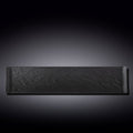 Wilmax Rechteckschale SlateStone Schwarz 46.5 x 9.5 cm Porzellan WL-661103/A
