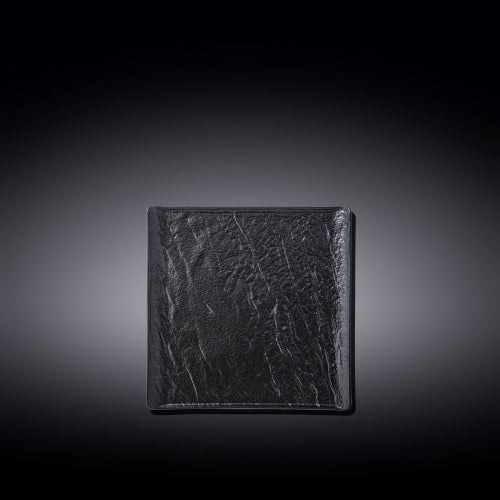 Wilmax Quadratischer Teller SlateStone Schwarz 13 x 13 cm Porzellan WL-661104/A