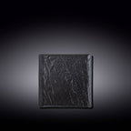 Wilmax Quadratischer Teller 13 x 13 cm 6er Set SlateStone Schwarz WL-661104/A6