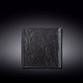 Wilmax Quadratischer Teller SlateStone Schwarz 17 x 17 cm Porzellan WL-661105/A