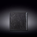 Wilmax Quadratische Servierplatte 17 × 17 cm Schwarz aus Porzellan
