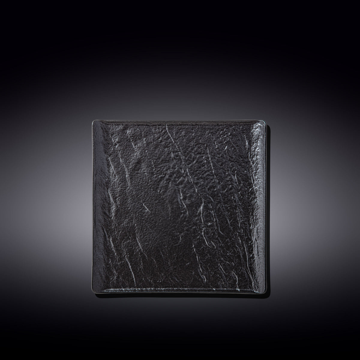 Wilmax Quadratische Servierplatte 17 × 17 cm Schwarz aus Porzellan