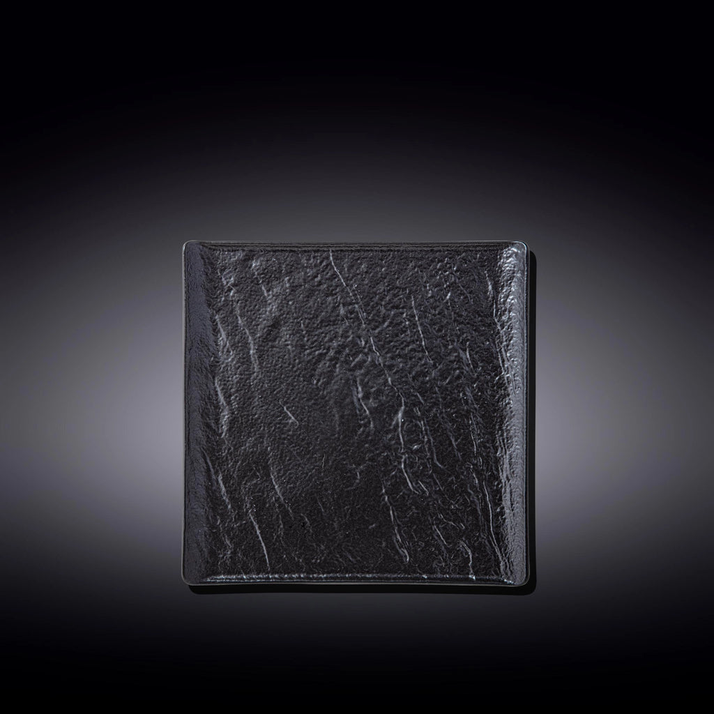 Wilmax Quadratischer Teller 17 x 17 cm 6er Set SlateStone Schwarz WL-661105/A6
