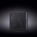 Wilmax Quadratischer Teller 17 x 17 cm 6er Set SlateStone Schwarz WL-661105/A6