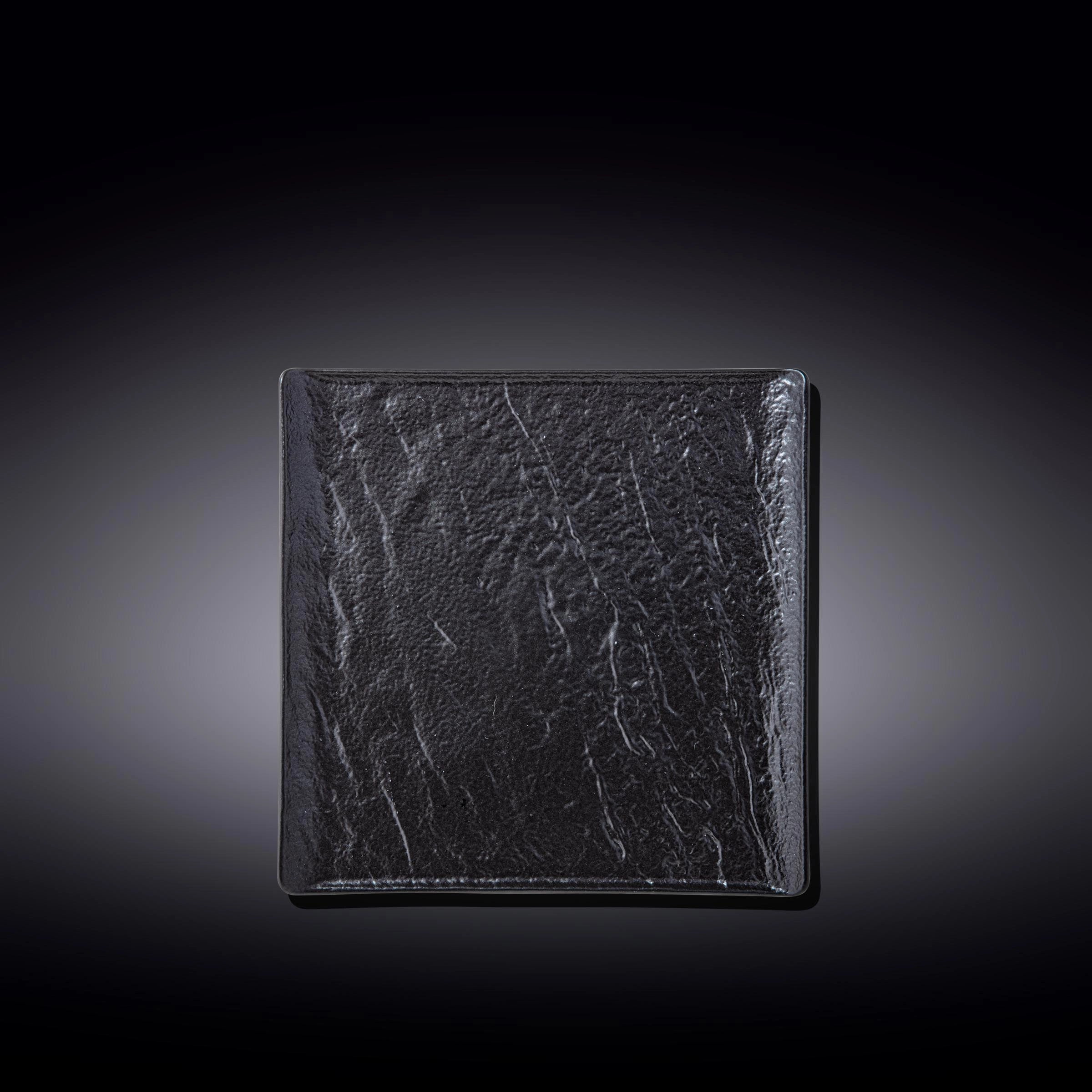 Wilmax Quadratischer Teller 17 x 17 cm 6er Set SlateStone Schwarz WL-661105/A6