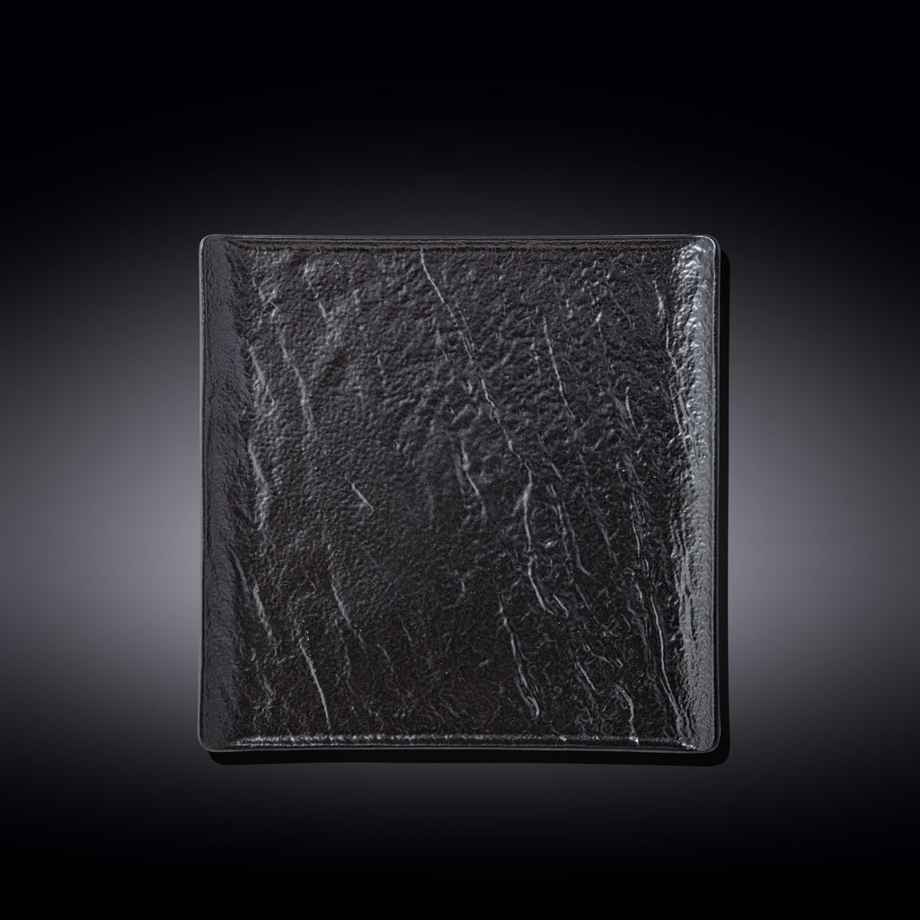 Wilmax Quadratischer Teller SlateStone Schwarz 21.5 x 21.5 cm Porzellan WL-661106/A