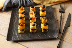 Wilmax Quadratischer Teller SlateStone Porzellan Schwarz 21,5 x 21,5 cm