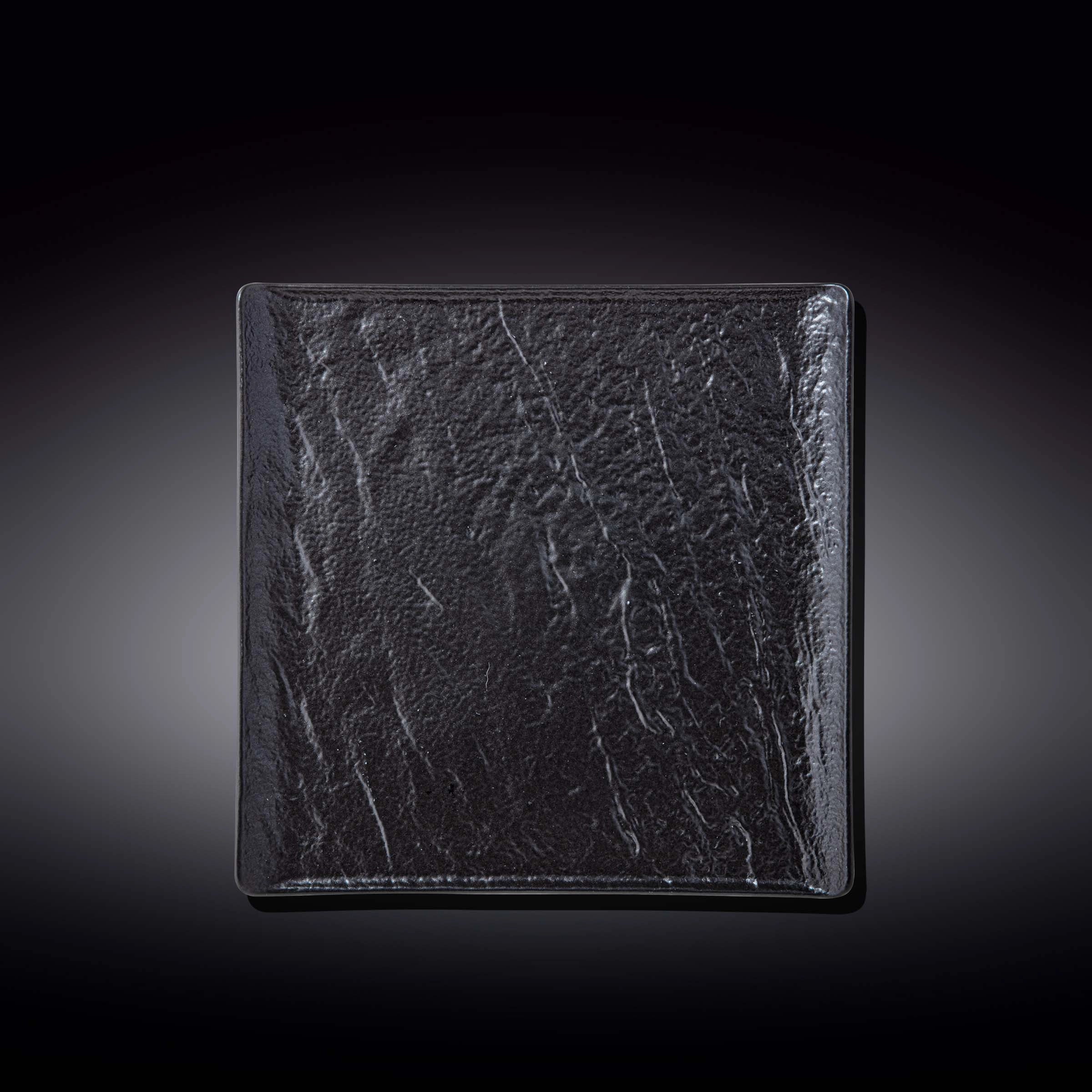 Wilmax Quadratischer Teller 21.5 x 21.5 cm 3er Set SlateStone Schwarz WL-661106/A3