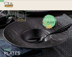 Wilmax Tiefer Teller 27 cm 250 ml Schwarz aus Porzellan