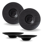 Wilmax Tiefer Teller 27 cm 250 ml 2er Set SlateStone Schwarz WL-661116/A2