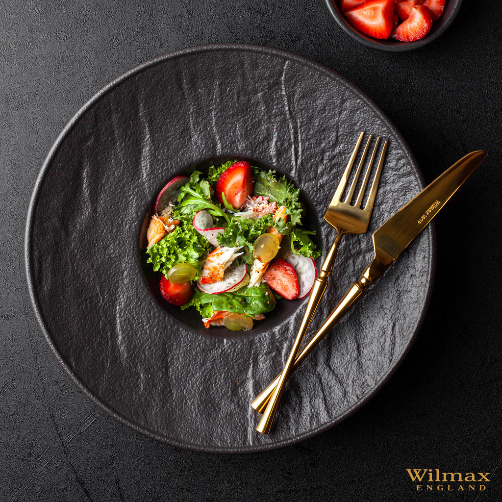 Wilmax Tiefer Teller SlateStone Schwarz 27 cm 250 ml Porzellan WL-661116/A