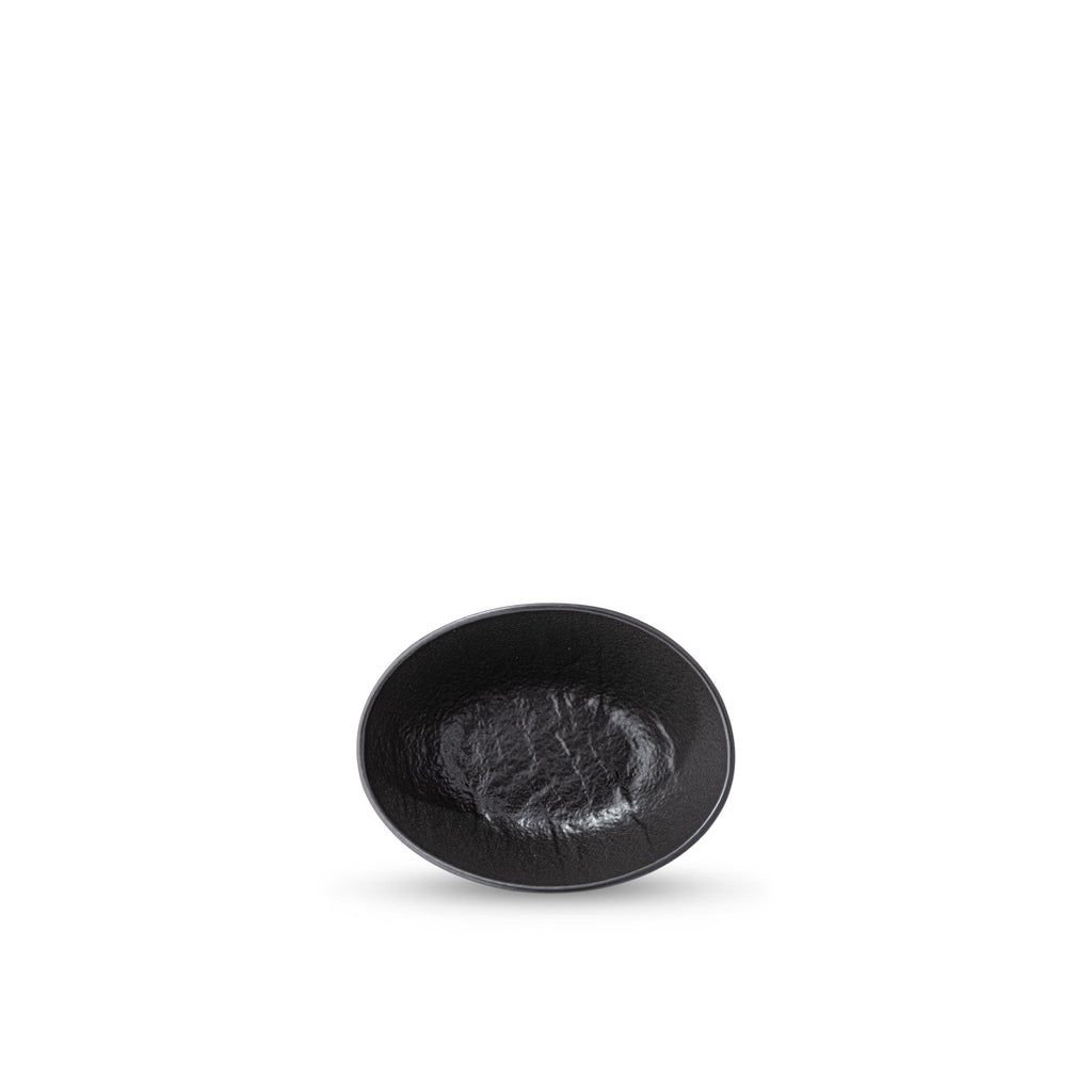 Wilmax Ovale Schale 8 x 6 x 3 cm 6er Set SlateStone Schwarz WL-661117/A6