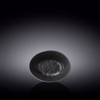 Wilmax Ovale Schale SlateStone Schwarz 13 x 10 x 6 cm Porzellan WL-661118/A