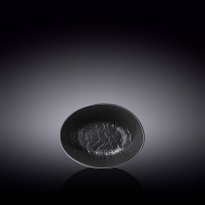 Wilmax Ovale Schale 13 × 10 × 6 cm Schwarz aus Porzellan