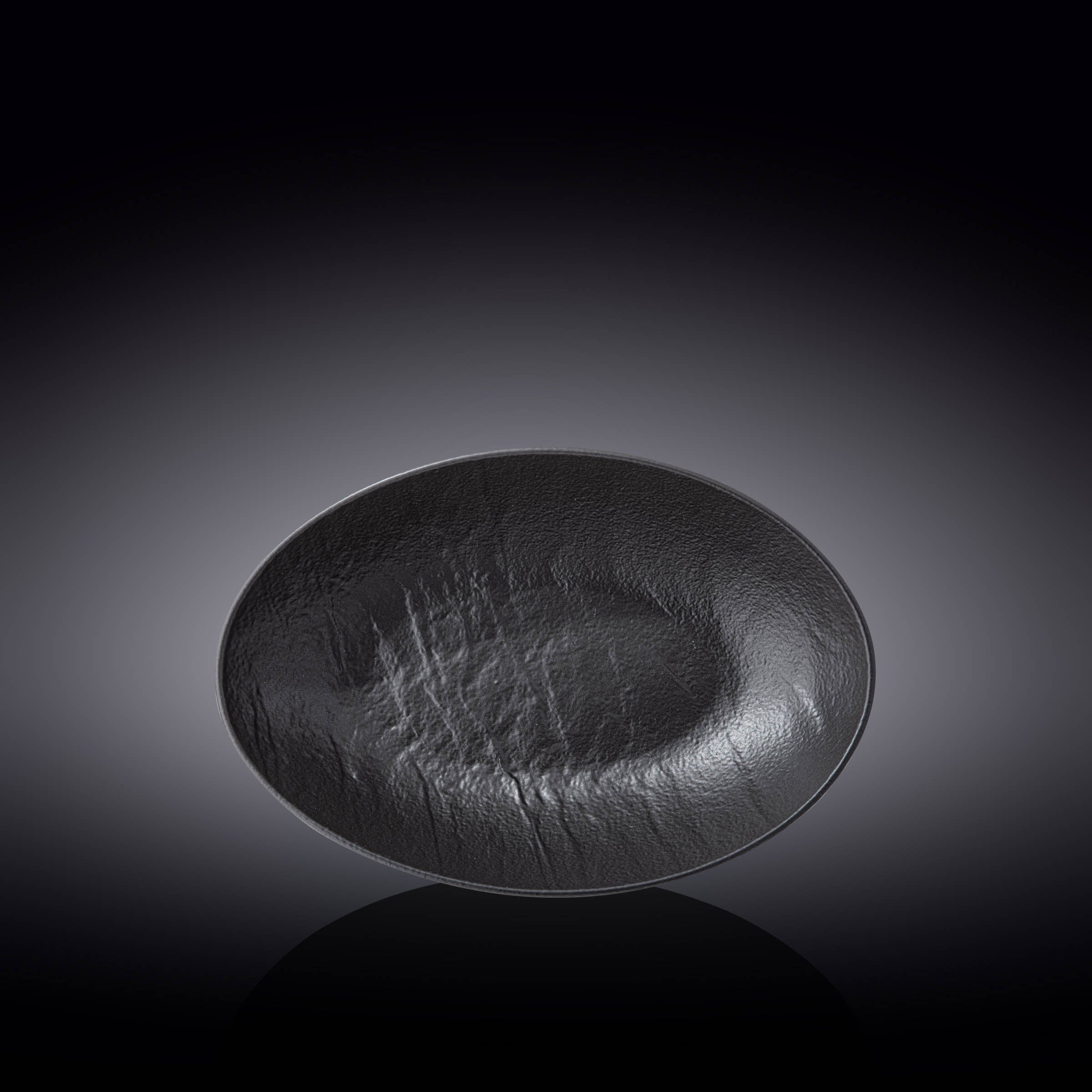 Wilmax Ovale Servierschale SlateStone Schwarz 25 x 16.5 x 6 cm Porzellan WL-661120/A