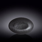 Wilmax Ovale Servierschale 25 × 16,5 × 6 cm Schwarz aus Porzellan