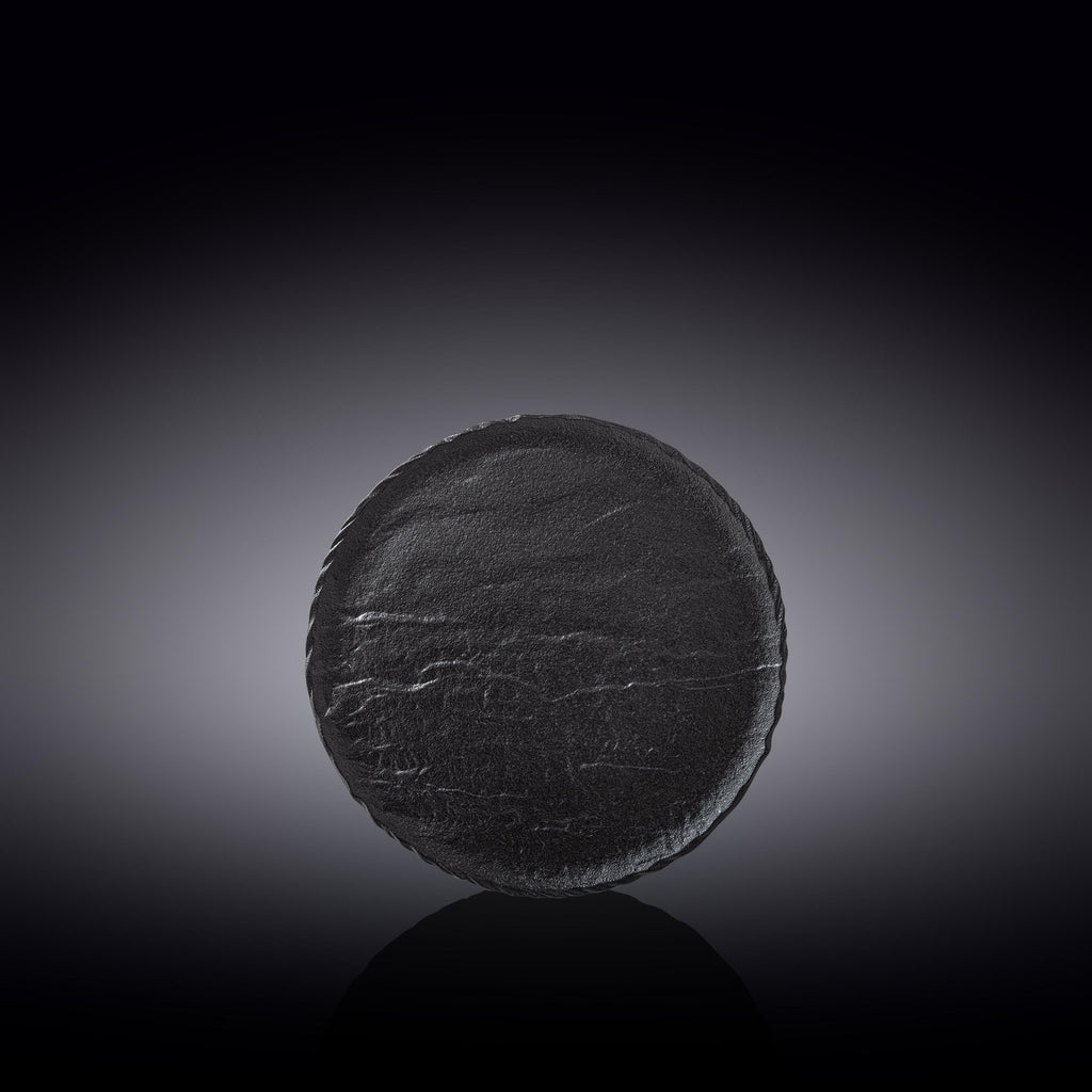 Wilmax Runder Teller 15,5 cm Schwarz aus Porzellan