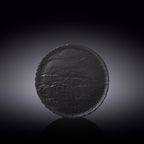 Wilmax Runde Platte 20,5 cm Schwarz aus Porzellan