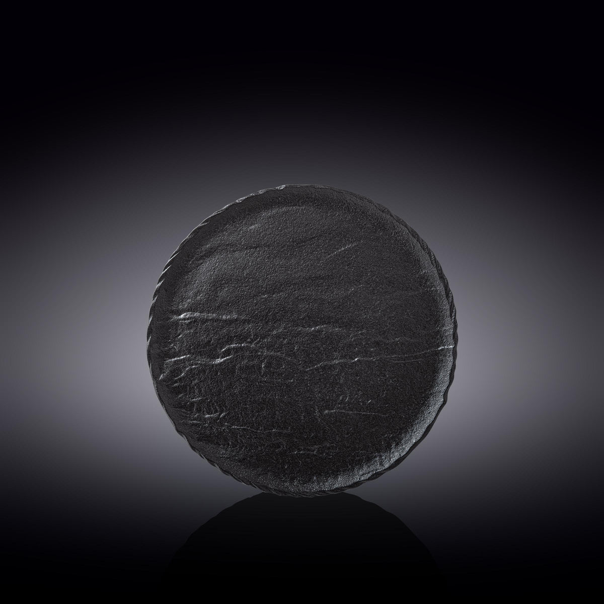 Wilmax Runde Platte 20,5 cm Schwarz aus Porzellan