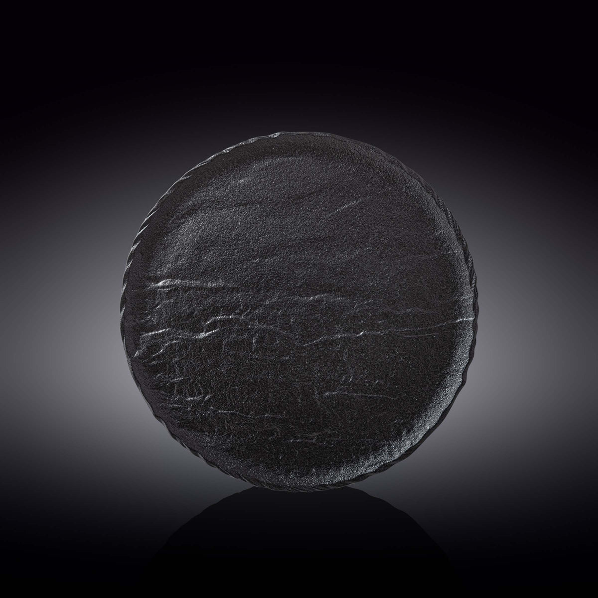 Wilmax Runder Teller 25 cm Schwarz aus Porzellan