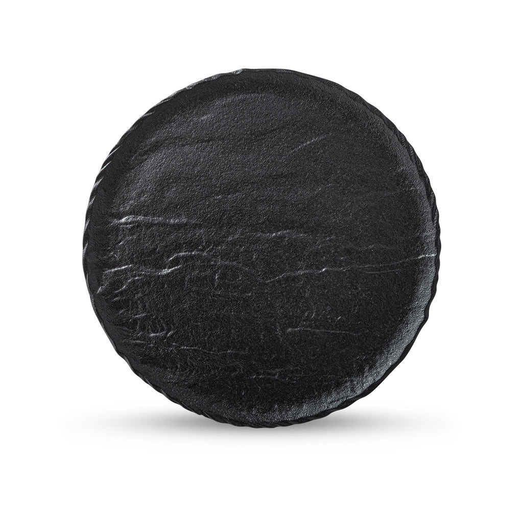 Wilmax Runde Servierplatte SlateStone Schwarz 30 cm Porzellan WL-661128/A