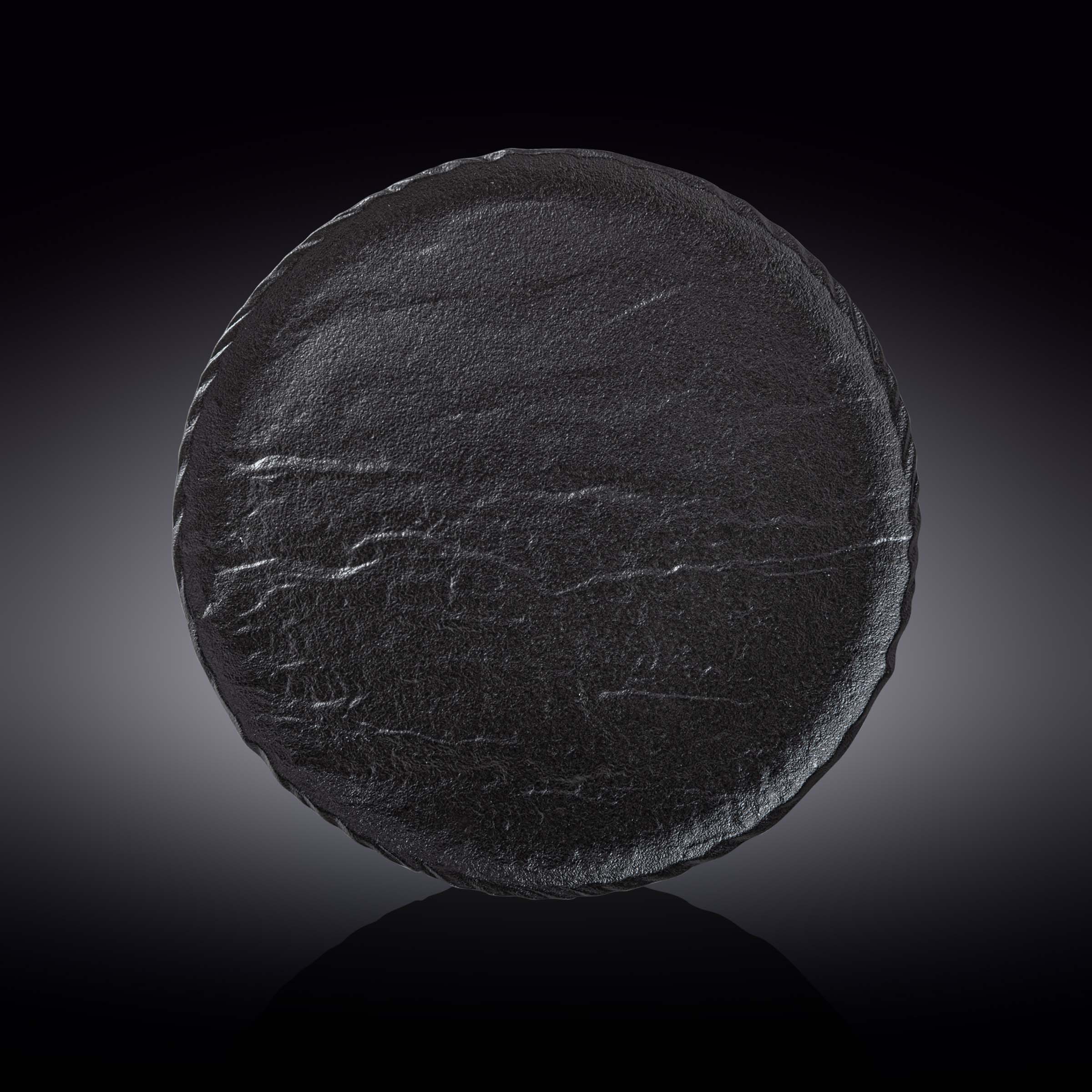 Wilmax Runde Servierplatte SlateStone Schwarz 30 cm Porzellan WL-661128/A
