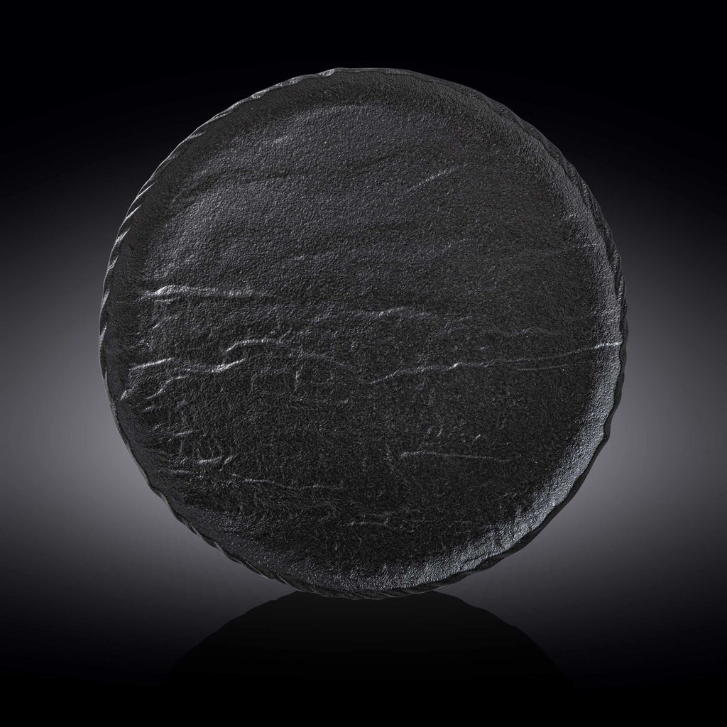 Wilmax Teller SlateStone Rund Schwarz 33 cm Porzellan WL-661129/A