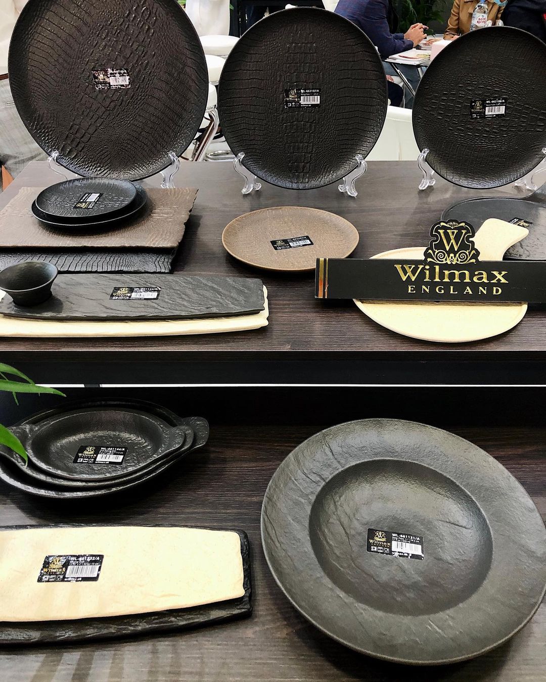 Wilmax Tiefer Teller 25.5 cm 350 ml 2er Set Schwarz WL-661130/A2