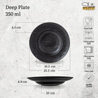 Wilmax Tiefer Teller 25.5 cm 350 ml 2er Set Schwarz WL-661130/A2