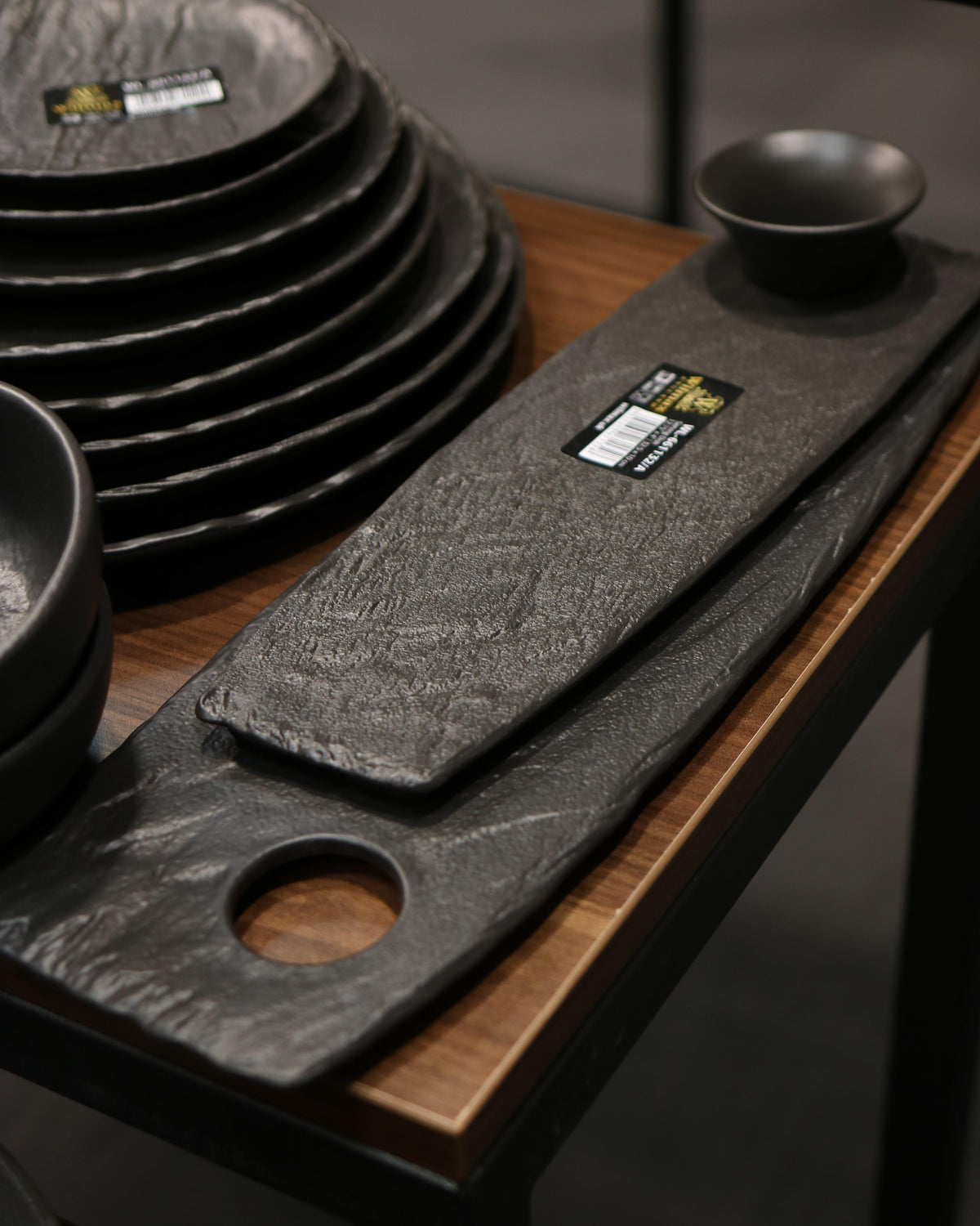 Wilmax SlateStone Servier- und Saucenschale Porzellan, WL-661132/A2-WL-661134/A2