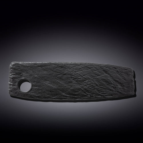 Wilmax Servierplatte 42 × 13 cm Schwarz aus Porzellan