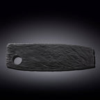 Wilmax Servierplatte 42 × 13 cm Schwarz aus Porzellan