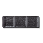 Wilmax 3 fächige Porzellanschale 40.5 x 13 cm 2er Set Schwarz WL-661136/A2