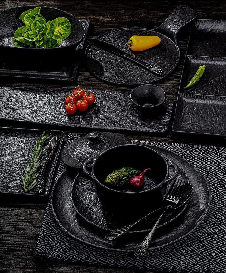 Wilmax Round Platter 30 cm Schwarz, WL-661128/A