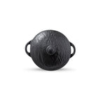 Wilmax Topf mit Deckel 600 ml Schwarz aus Porzellan