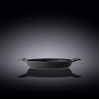 Wilmax Runde Backform 800 ml Schwarz aus Porzellan