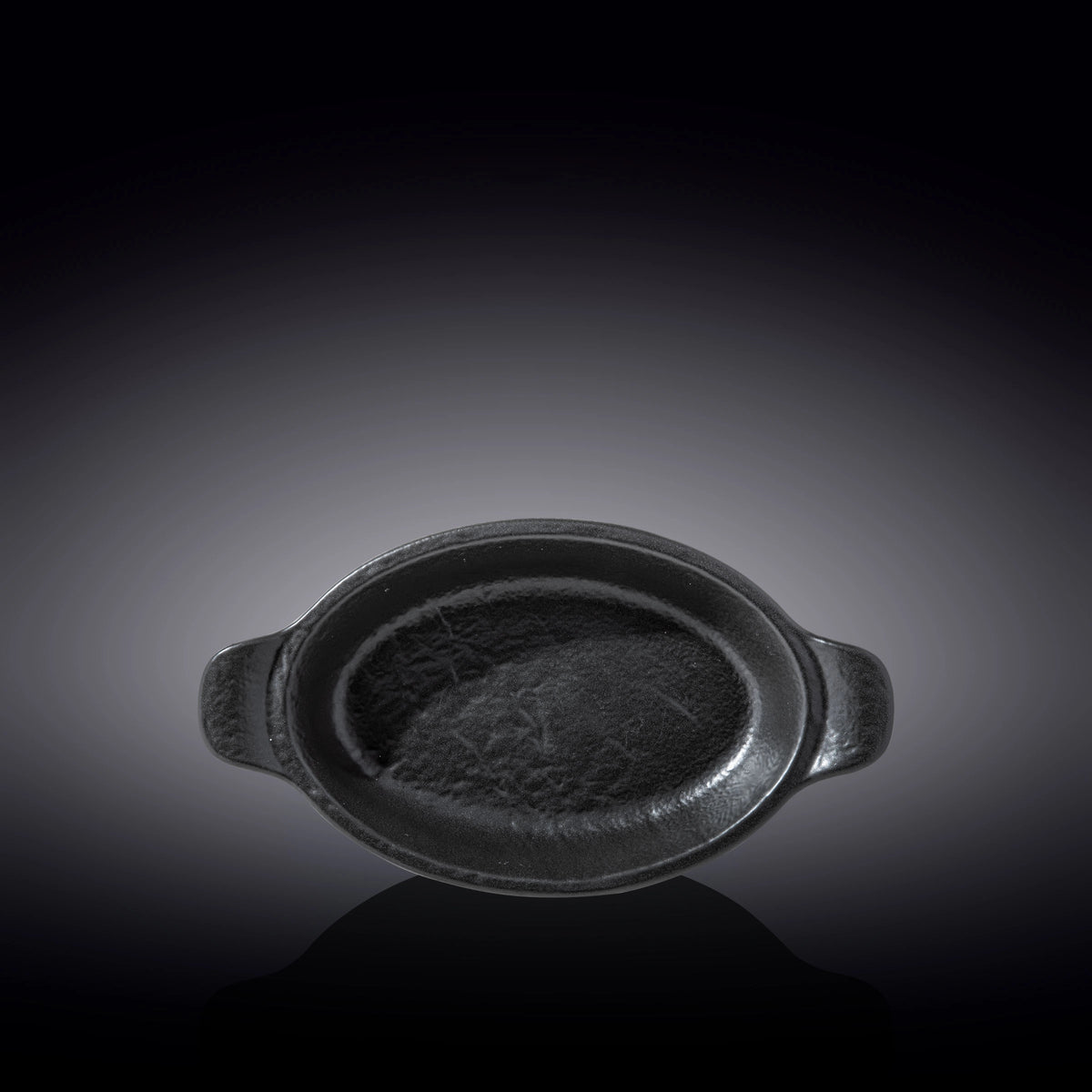 Wilmax - Ovale Auflaufform - 28 x 16 cm - Schwarz - WL-661146/A