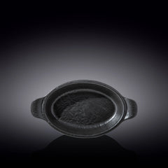 Wilmax - Ovale Auflaufform - 28 x 16 cm - Schwarz - WL-661146/A