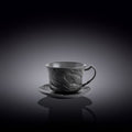 Wilmax Espressotasse mit Untertasse SlateStone Schwarz 75 ml Porzellan WL-661149/AB