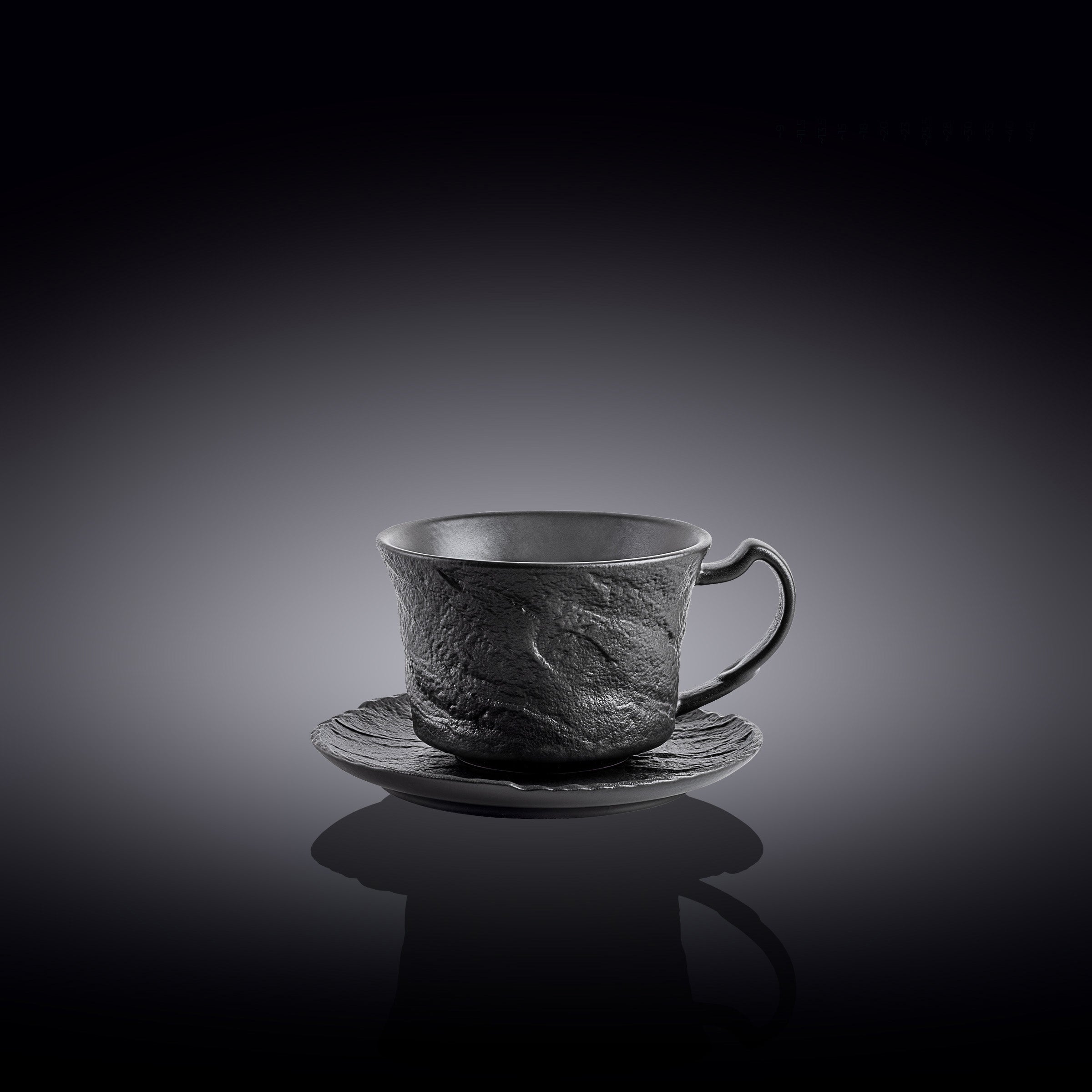 Wilmax Espressotasse mit Untertasse SlateStone Schwarz 75 ml Porzellan WL-661149/AB