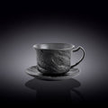 Wilmax Teetasse mit Untertasse SlateStone Schwarz 250 ml Porzellan WL-661152/AB