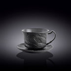 Wilmax Teetasse mit Untertasse SlateStone Schwarz 250 ml Porzellan WL-661152/AB