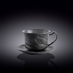 Wilmax Teetasse & Untertasse, 250 ml, Schwarz – WL-661152/AB