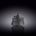 Wilmax Zuckerdose 280 ml Schwarz aus Porzellan
