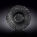 Wilmax Gewellte Servierplatte 30 cm 700 ml Schwarz aus Porzellan