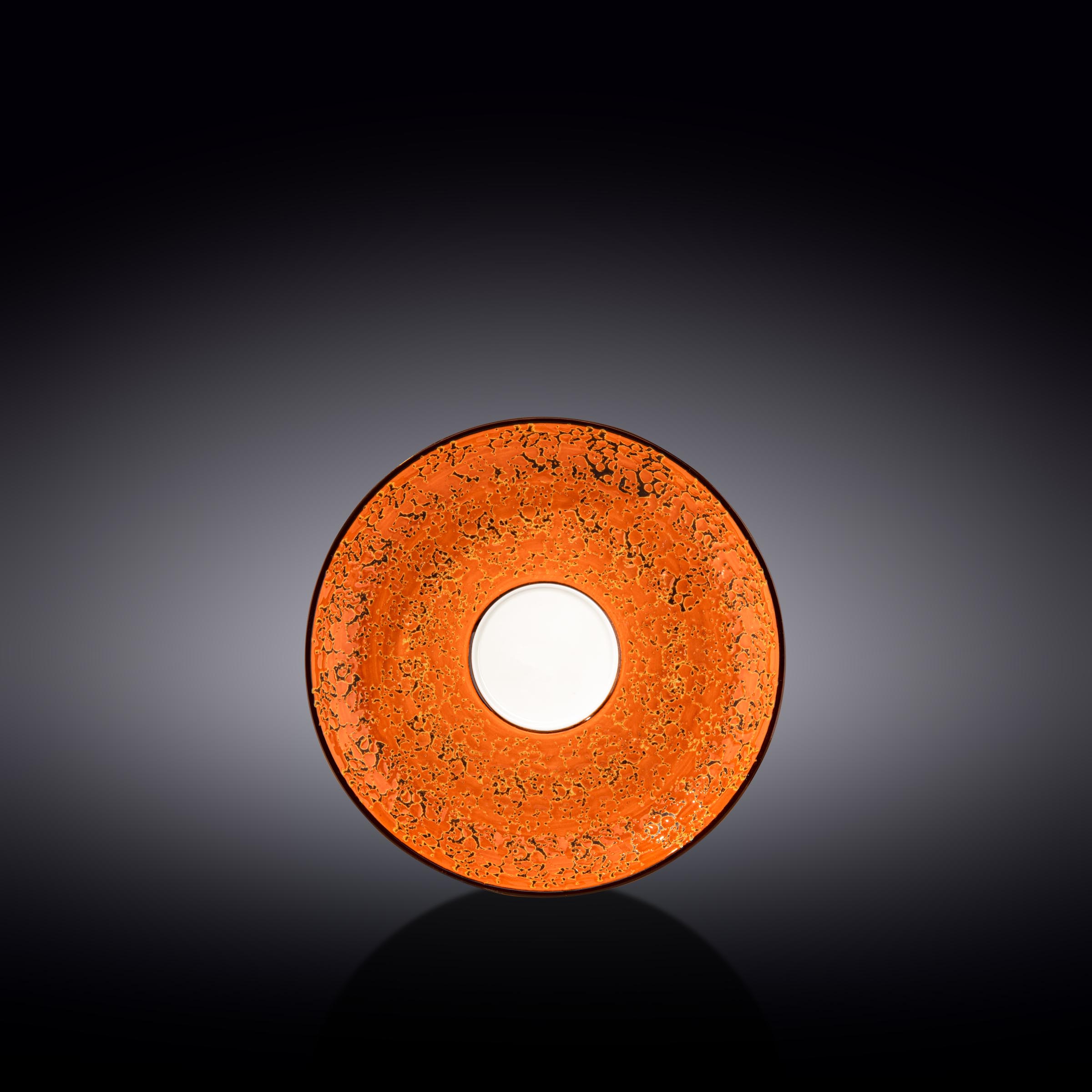 Wilmax Untertasse 15 cm Orange aus Porzellan