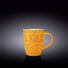 Wilmax Porzellanbecher, 460 ml, Splash Color Gelb Design, WL-667437/A